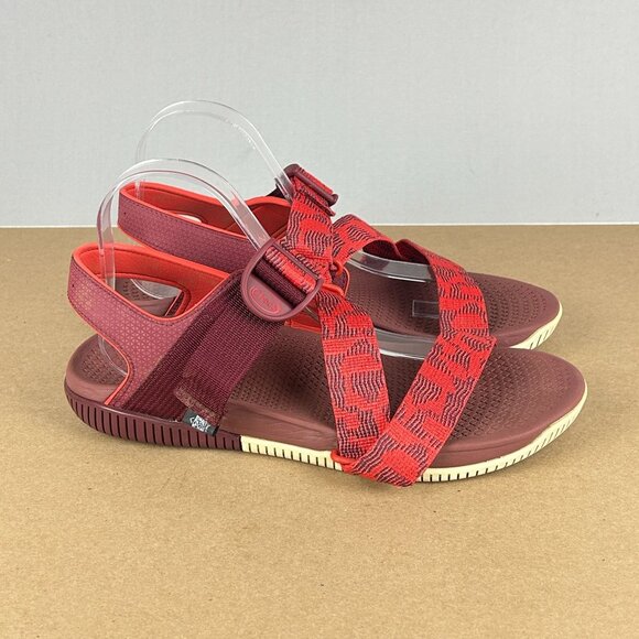 Chaco Confluence Grenadine Sandals Womens 10 Red Maroon Burgundy Hiking - Picture 3 of 11